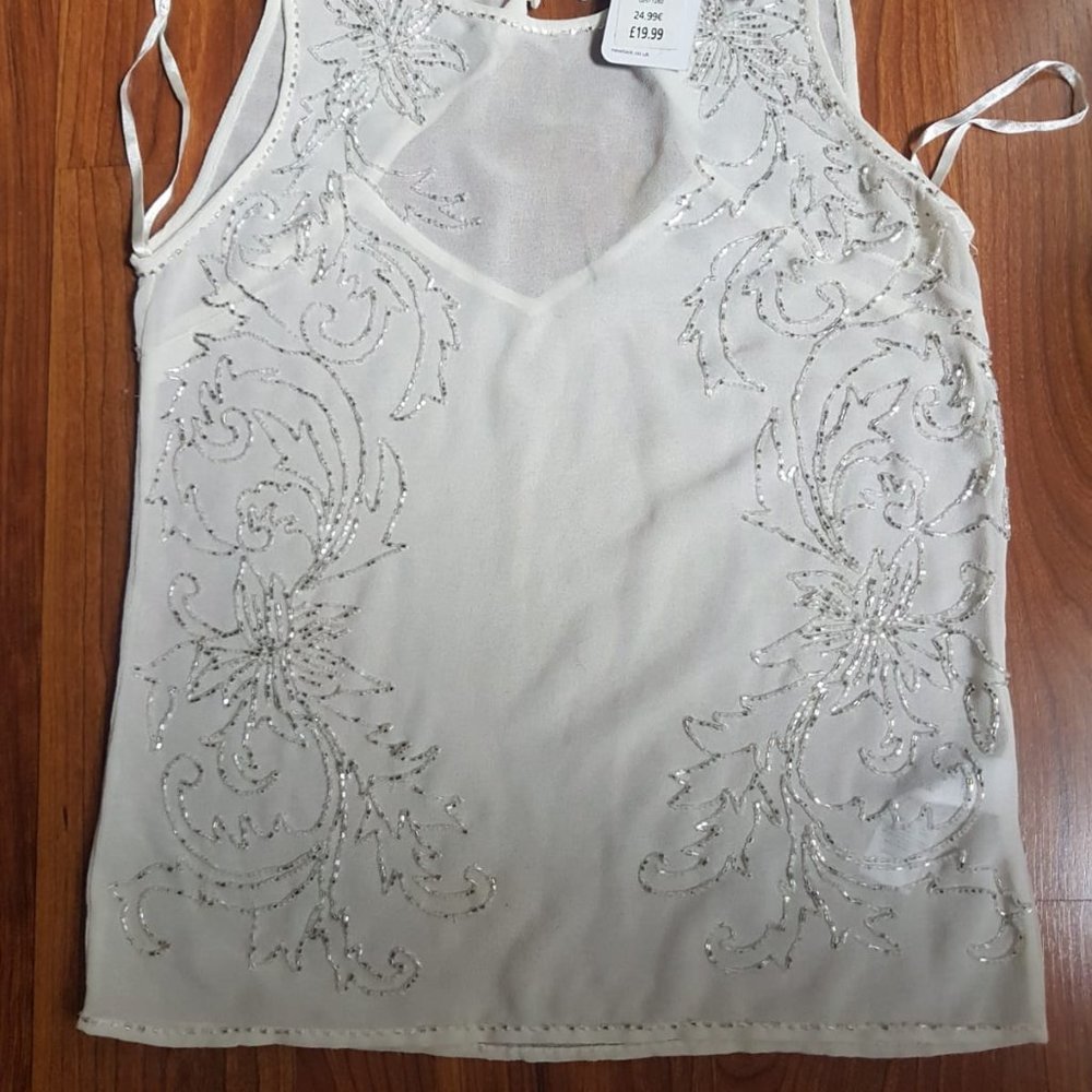 Women Sleeveless Sheer Top - Brand New with Tags